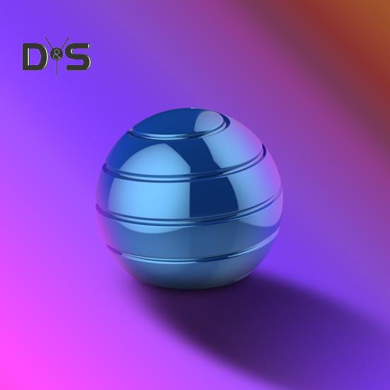 Jucărie Cinetică de Birou Metalică pentru Copii Adulți Iluzie Optică Corp Întreg Jucărie Fidget Spinner Minge Giroscopică de Birou pentru Reducerea Stresului