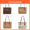 Retro Womens Oversized Tote Bag With Stitching Details And Internal Pouch For Commuting