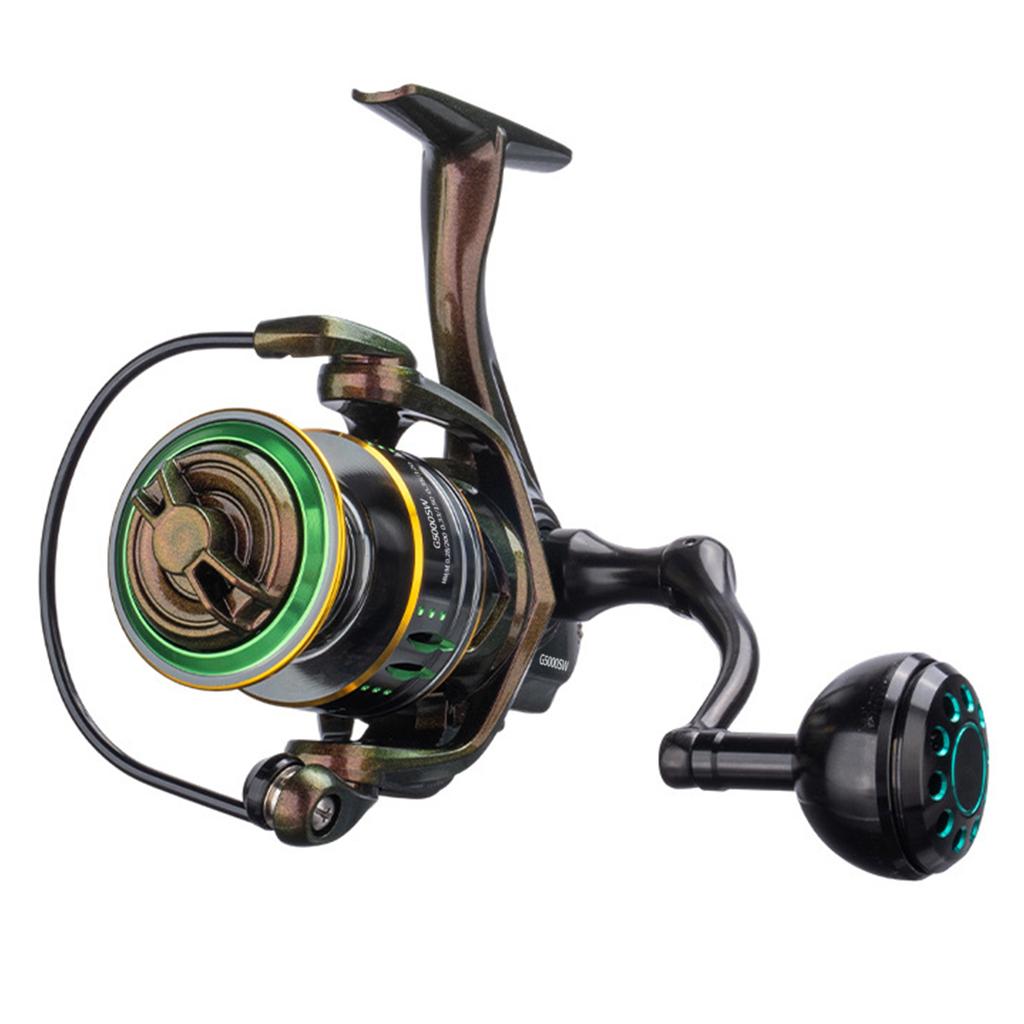 Portable 3+1 Ball Bearings 5.0:1 Gear Ratio Spinning Reel All Metal Saltwater Fishing Reels G2000SW