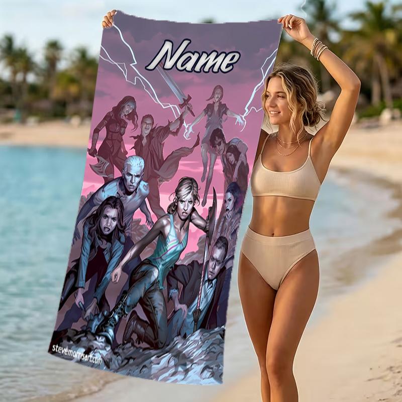 Customizable personalized beach towels Buffy the Vampire Slayer themed designs.Suitable for the beach, yoga, sports;ideal as beach accessories