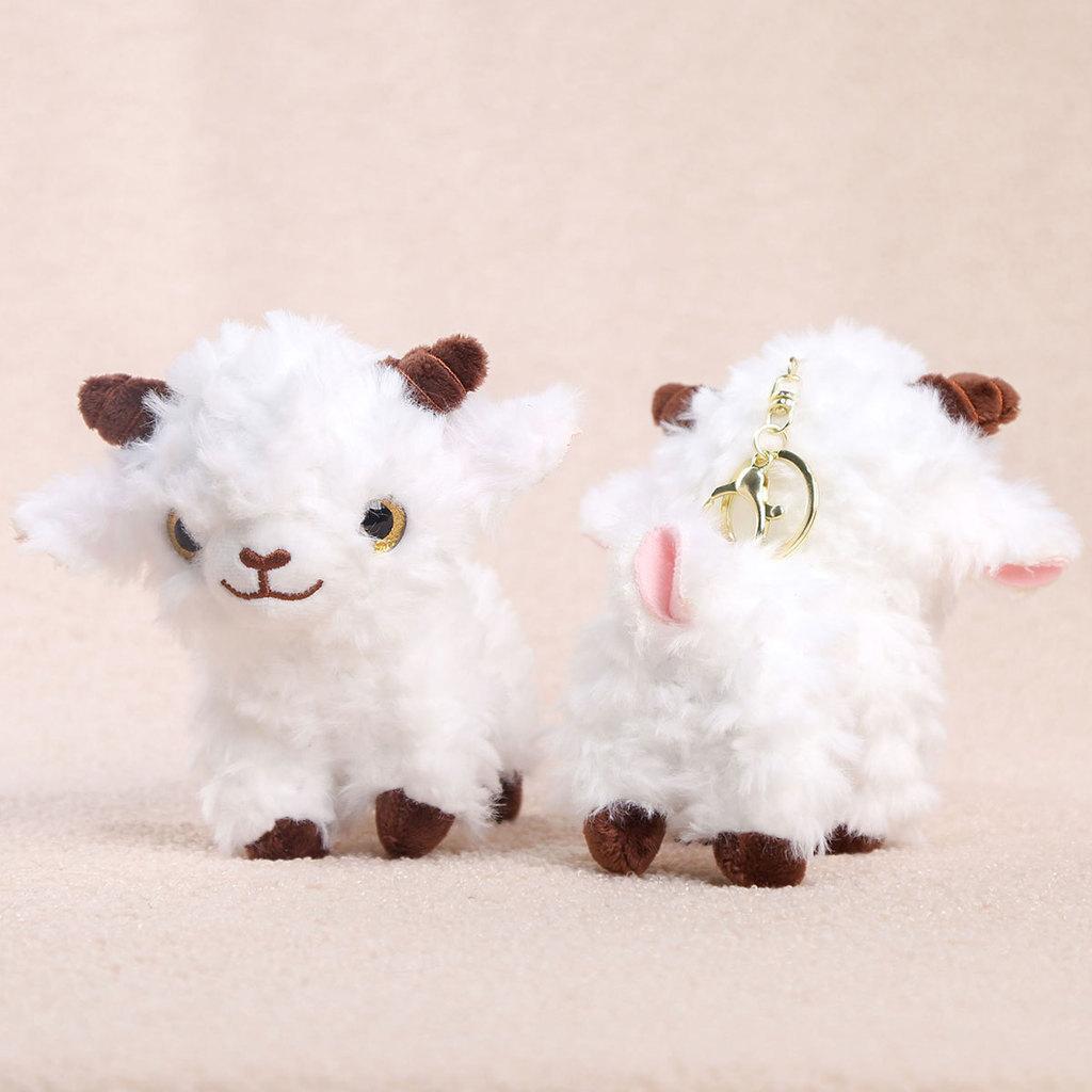 Animal Keychain Plush Featuring Sheep Soft Short Material For Girls Collectors