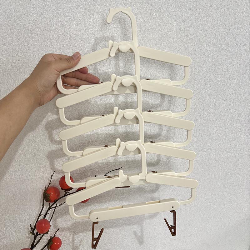 Adjustable Baby & Kids Clothes Rack with Trouser Clips and Small Hangers