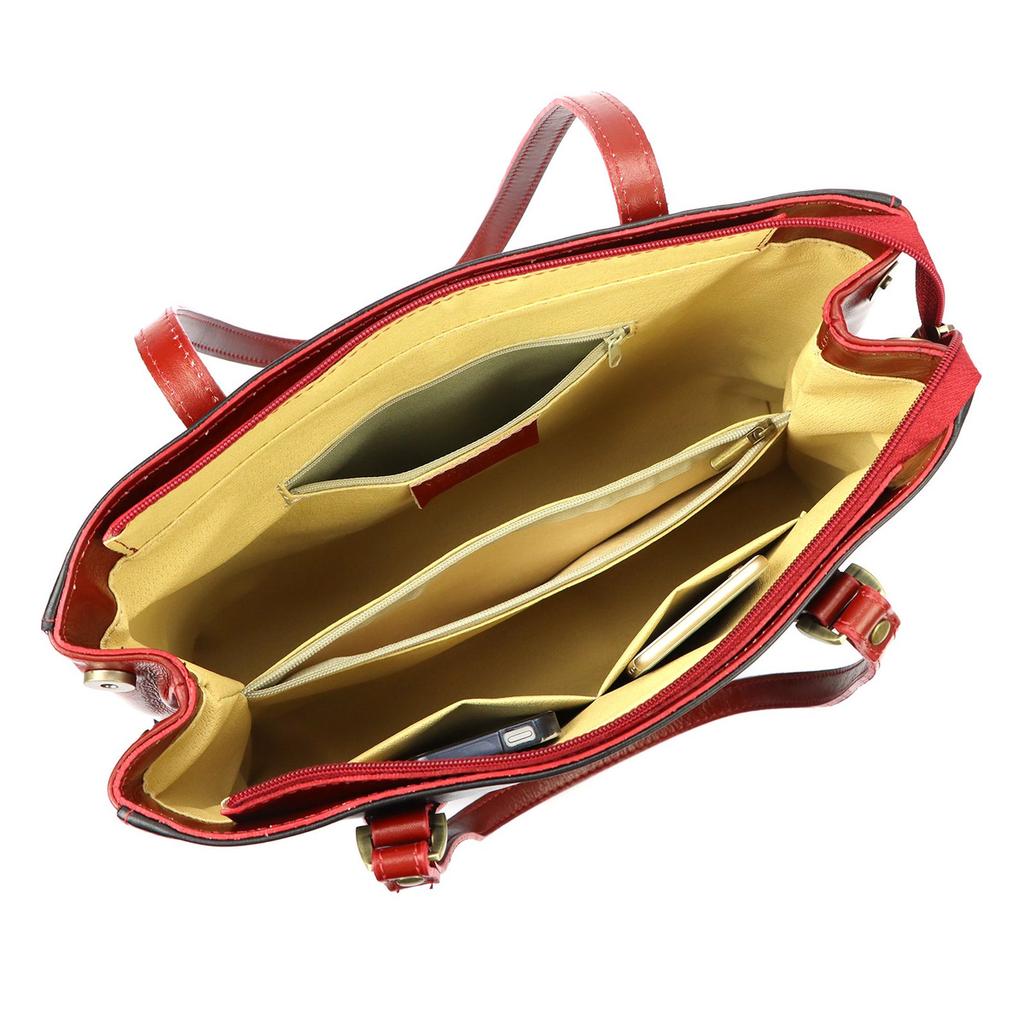 Elegante Leder-Shopperbag zum Umhängen Florence