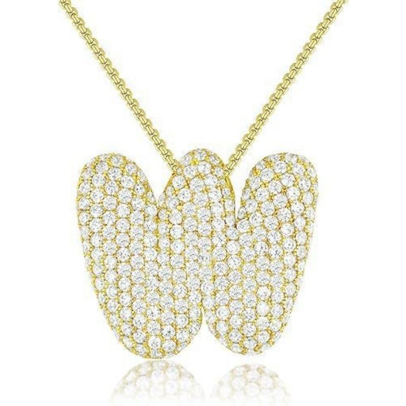 Ladies' Diamond Metal Necklace, Heavy Craftsmanship Premium Design Initial Necklace, Gift for Women, Holiday Present, Party Jewelry.