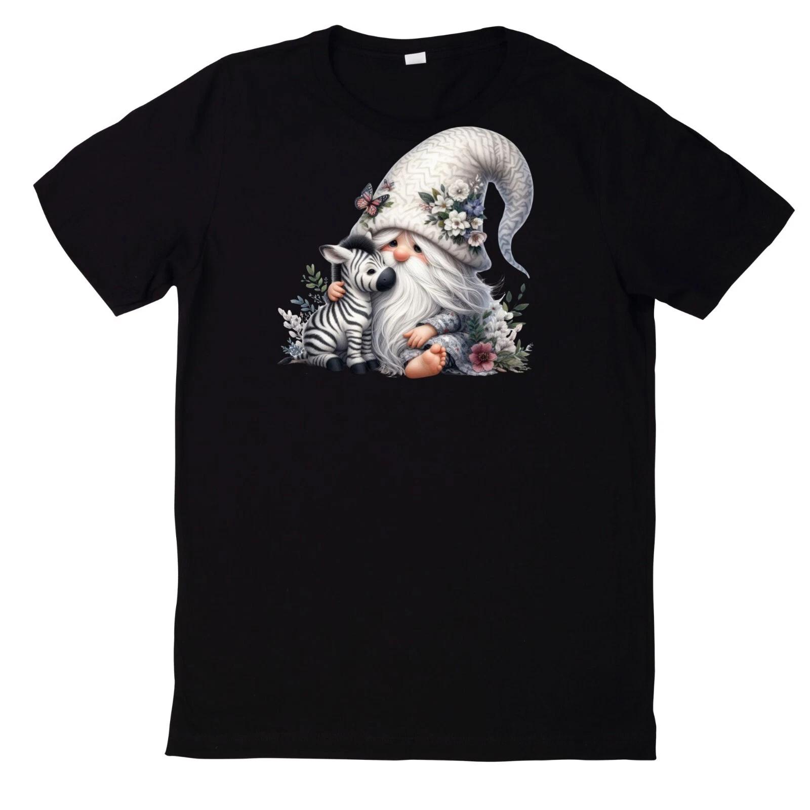T-Shirt Lustiges Zwerg und Tier Motiv Baumwolle XXL