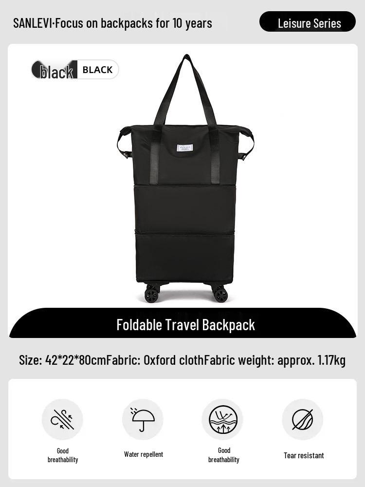 Wheeled Foldable Travel Bag - Lightweight, Expandable, and Portable Storage for Men and Women