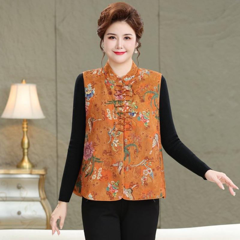 

1-0 очень большой размер без рукавов повседневная женская одежда осенне-зимний жилет спинка 8XL recommends 220-120kg оранжевый