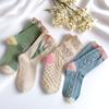 4 Pairs 3D Textured Ankle Socks Set, Floral Embossed Cottagecore Socks for Women, Fashion Casual Low Cut Socks, Women Socks