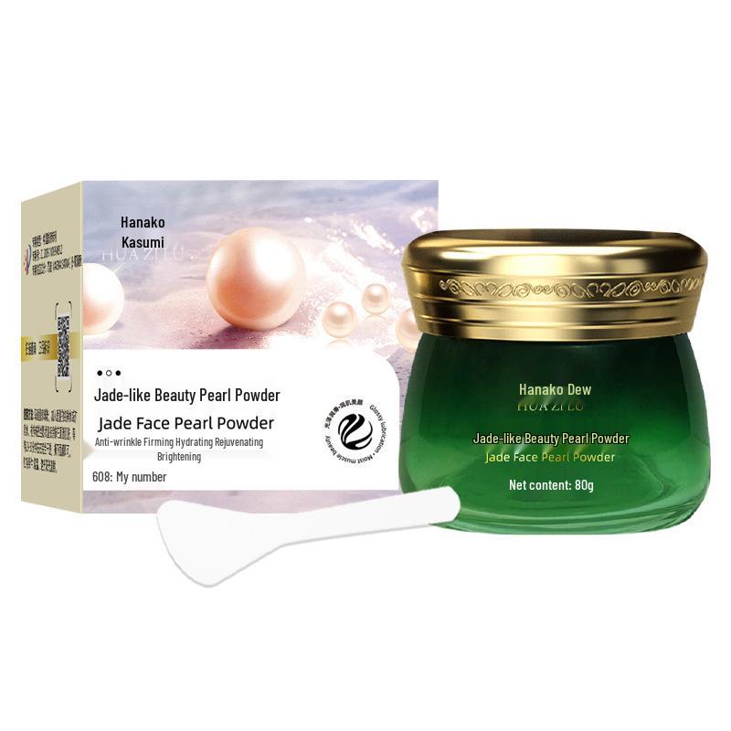 Hanako Dew Jade Комплекс Жемчужная пудра для лица: Увлажняющая, смягчающая маска для осветления тона кожи и борьбы с тусклостью.
