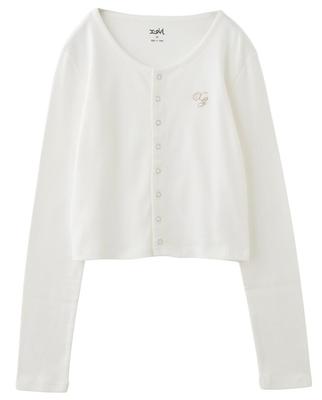 Einpunkt Kompakter Kleiner Cardigan, 105252013013, Weiß,