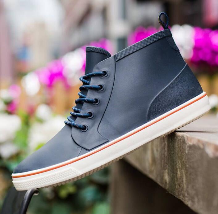 Rainboots Slip Water Shoes Fishing Boots Short Rubber Rain Boots Man Bot Garden Boots Men Lovers Shoes H453