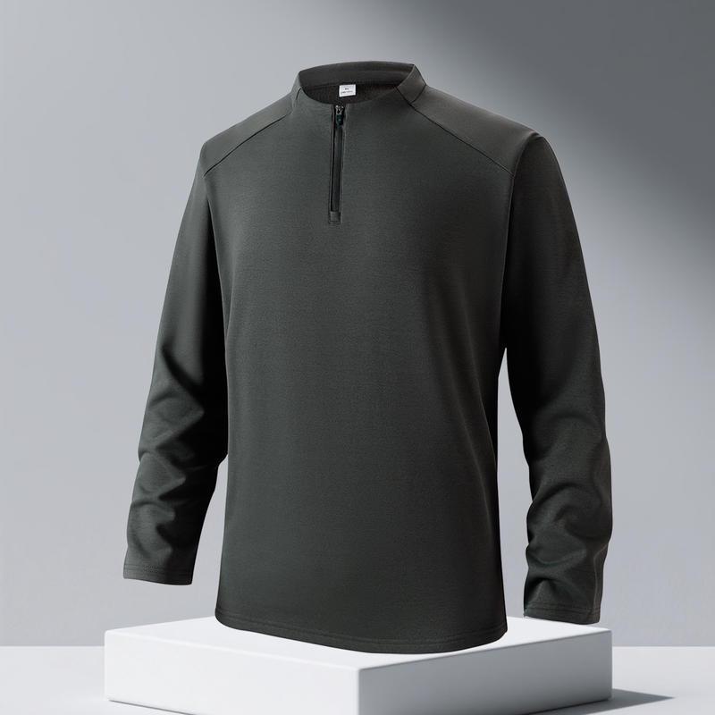 Women's Half-Zip Fleece Pullover - Warm, Long-Sleeved Sports Sweatshirt with Stand-Up Collar