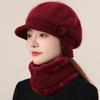 New Woman Winter Hat Ear Protection Warm Suit Plush Fur Lined Warm Hat For Female Casual Rabbit Fur Blend Knitted Cap