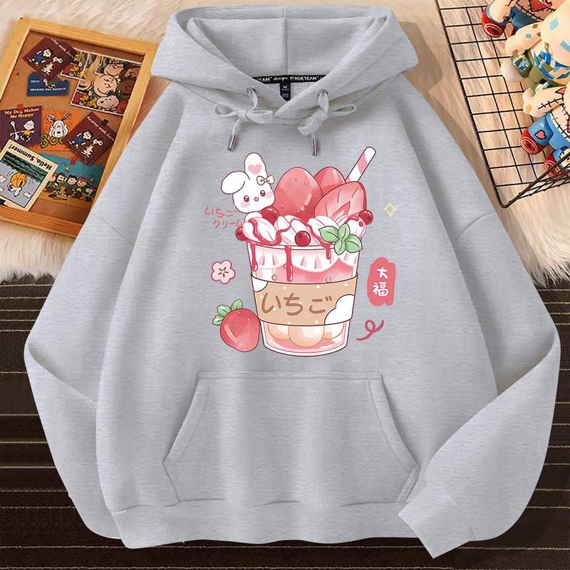 Women Clothes Valentines Day Hoodie Cartoon Cute Puppy In Mug Sweatshirt Men Pullover Kawaii Girls Streetwear Y2k Clothes