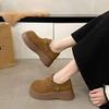 New women's autumn women's shoes single shoes retro one-pedal platform single shoes