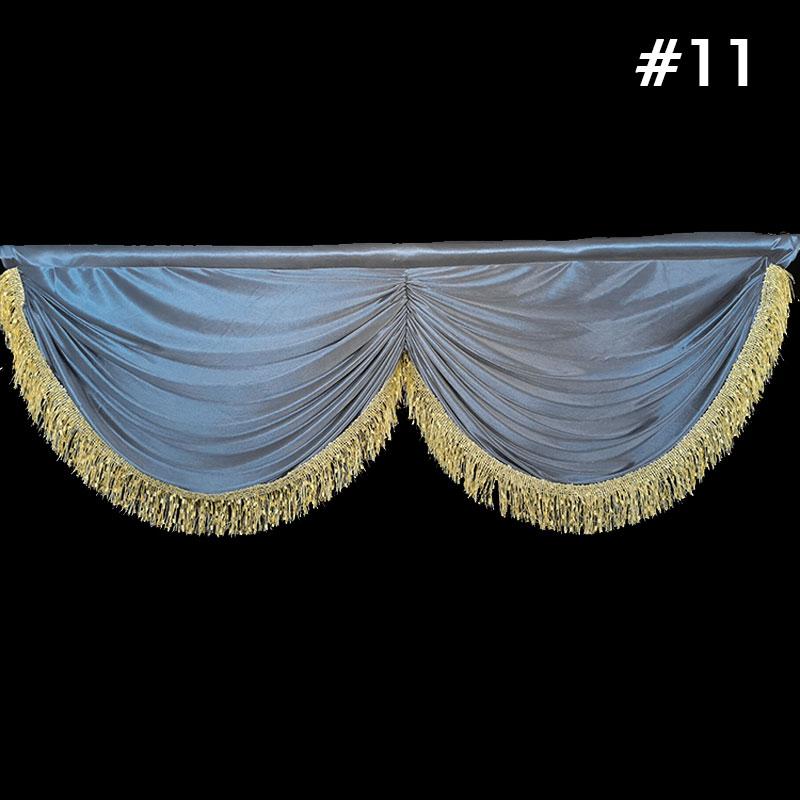 5M Wedding Party Background Drapes Valance Panel Hotel Backdrop Curtain Swag Stage Decor Curtain Head Drapery Ice Silk Swag
