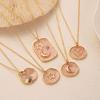 Trendy Sun Moon Star Heart Pendant Necklace In 18k Electroplated Copper
