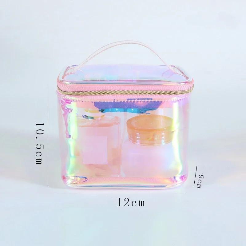 PVC Women Travel Transparent Storage Bag Toiletries Organize Waterproof Cosmetic Bag Portable Makeup Bag Female Wash Bag Handbag