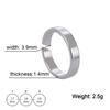 COOLTIME Kpop Minimalistische Partnerringe Edelstahl Silberfarbe Offener Ring Damen Herren Schmuck Hochzeitsgeschenk