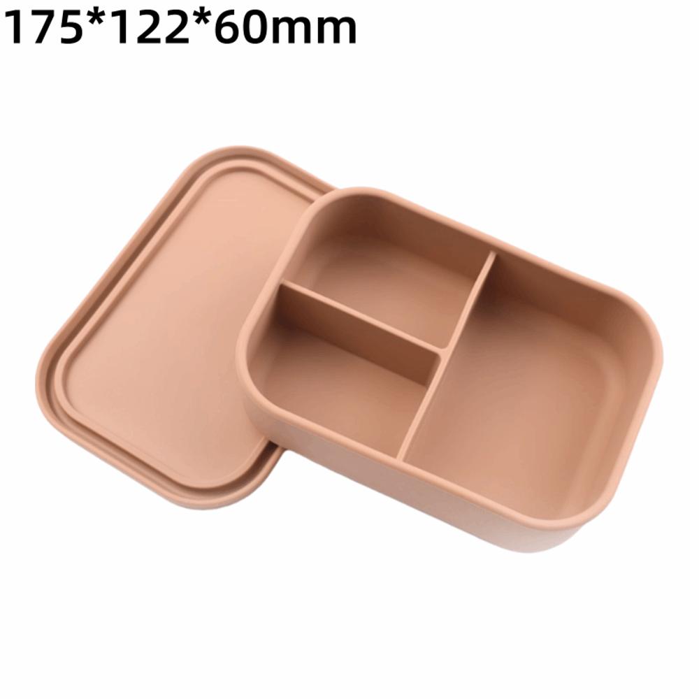 700/1300ml 3 Gird Lunch Box Silicone Divided Microwave Oven Lunch Box Leakproof BPA Free Food Container Office Worker