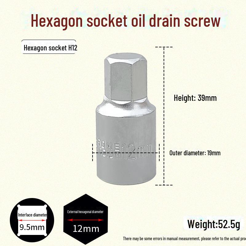Zestaw śrub do miski olejowej z łbem sześciokątnym i kwadratem 4-kątnym Klucz nasadowy do skrzyni biegów