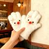 Bow-knot Touch Screen Knitted Gloves Snowman Knitted Knitting Wool Gloves  Women Girl