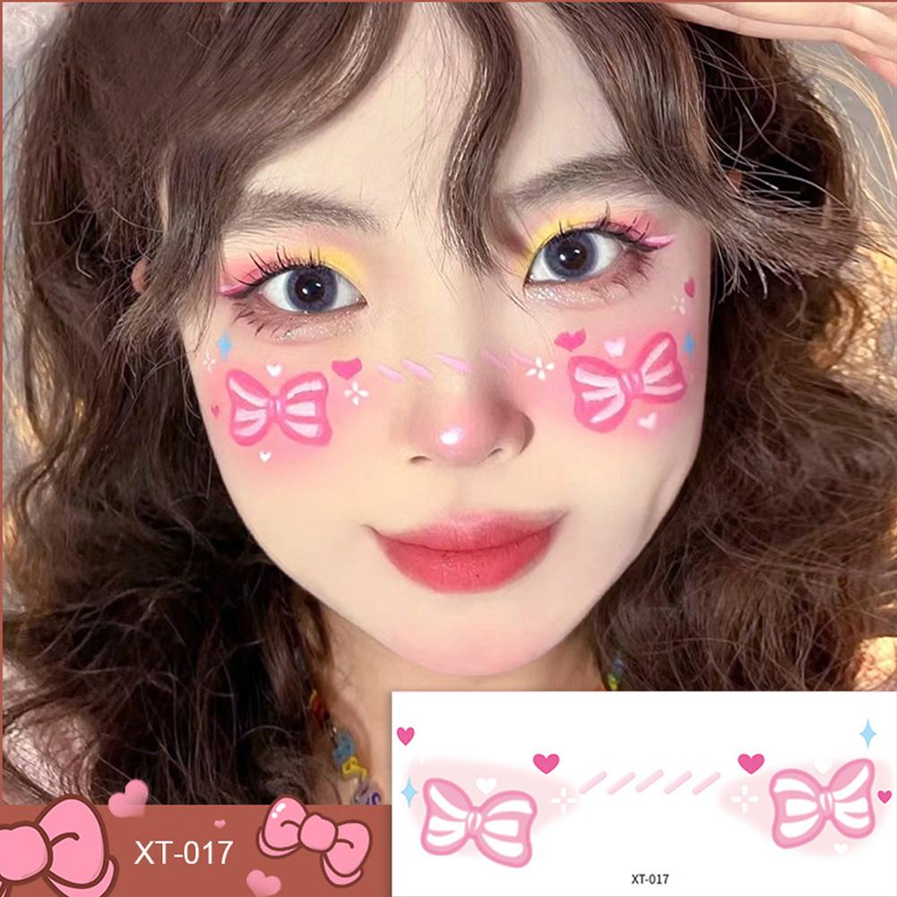 Temporary Blush Tattoo Sticker Songkran Facial Tattoo Tattoo Star Face Tattoo Waterproof Makeup M0X9
