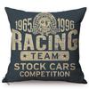 1986S Vintage Motorcycle Style Cushion Cover Letter Poster Cool Punk Cartoon Decorative Linen Car Sofa Throw Pillow Case Cojines