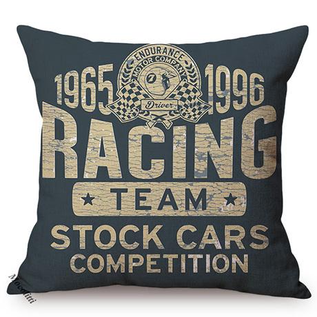 1986S Vintage Motorcycle Style Cushion Cover Letter Poster Cool Punk Cartoon Decorative Linen Car Sofa Throw Pillow Case Cojines