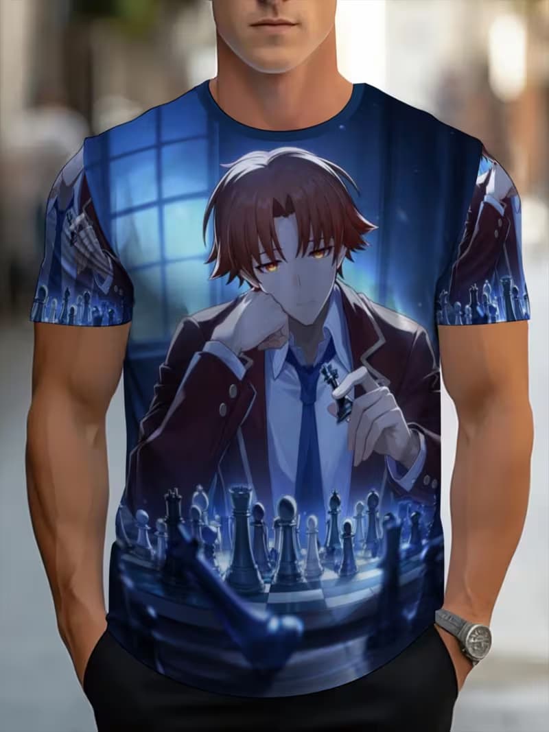 

Men s Retro 3D Graphic Print T-Shirt - Perfect for Daily Wear and Vacation S