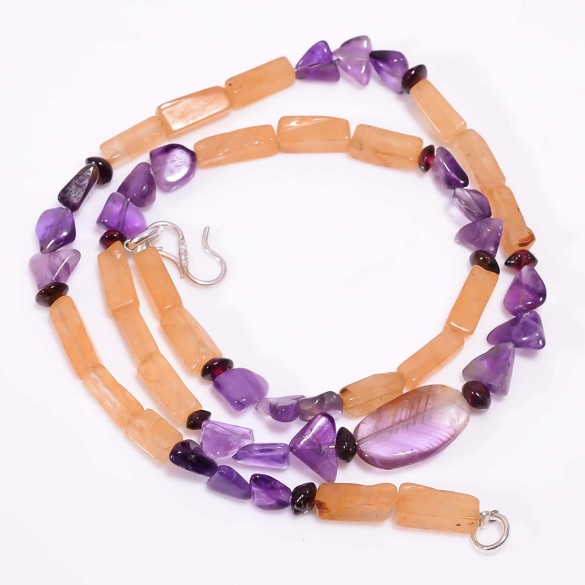 

Натуральный аметист авантюрин гранат драгоценный камень бусы ожерелье 3-17 мм 18 UB-7967 UB-7967