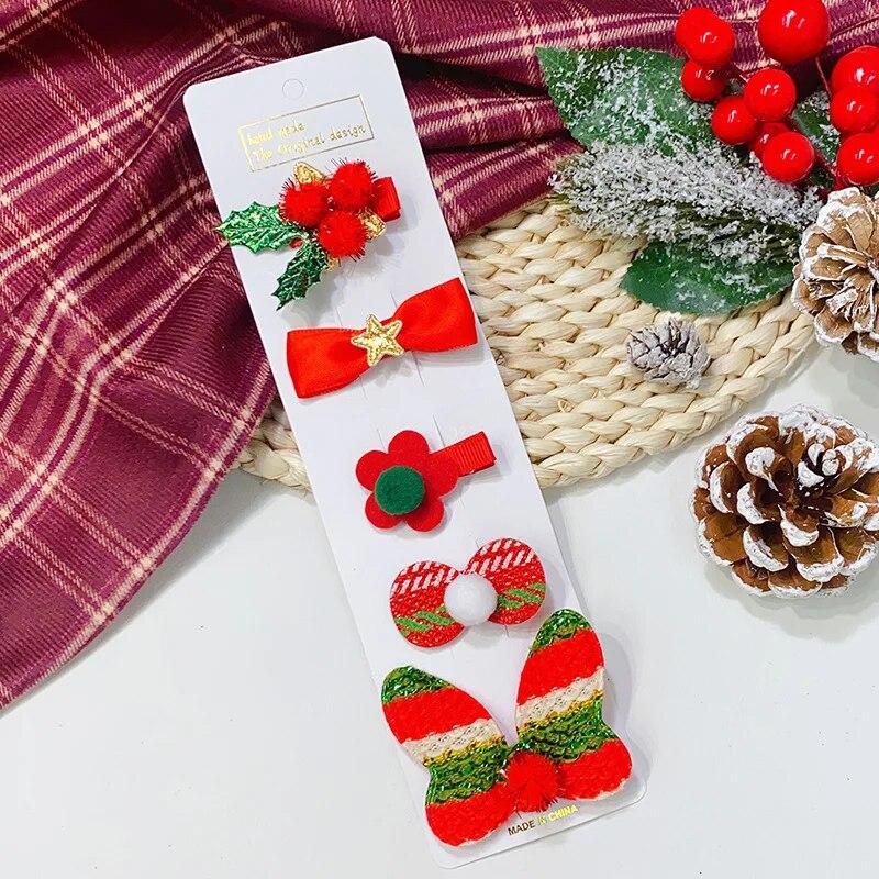 

Новая мода, набор заколок для волос с изображением красного лося и колокольчика, милый мультяшный зажим для волос, заколки сбоку, детские рождественские аксессуары для волос для девочек, подарок