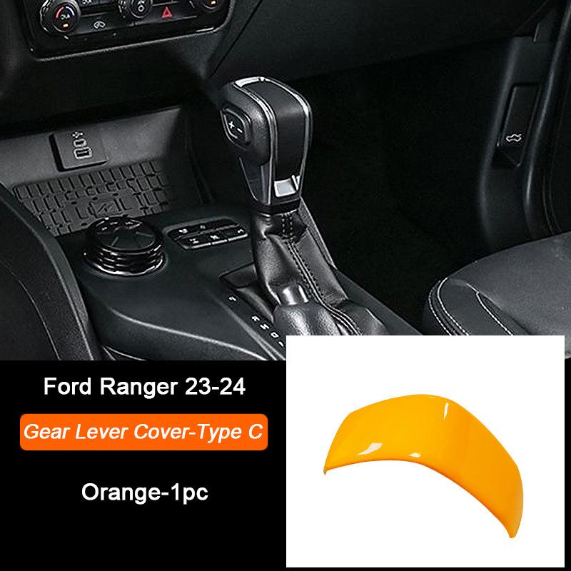 Orange Car Central Gear Shift Panel Rear Air Outlet Frame Door Trim Strip For Ford Ranger Raptor Wildtrak T9   2024 2025