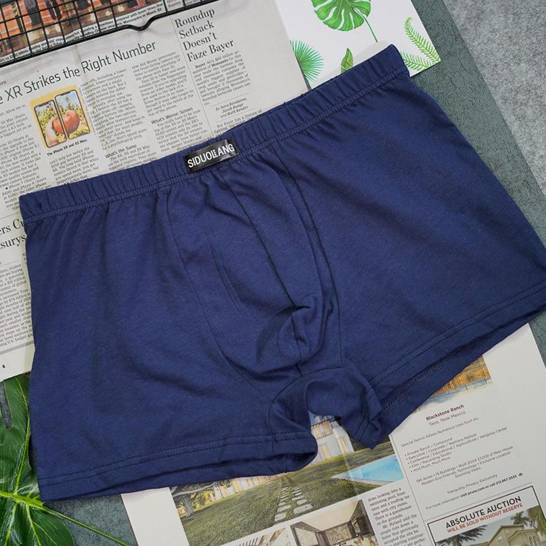 "Stollang Men's Pure Cotton Striped Boxers: Breathable & Comfortable Underwear for Middle-Aged & Elderly"