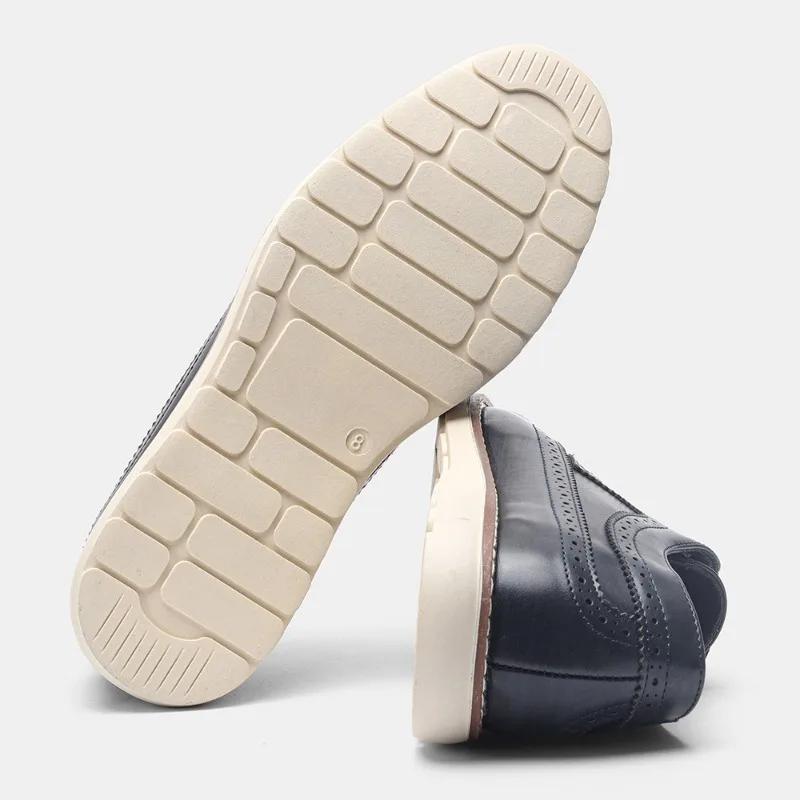 Fashion Handcrafted Oxford Men's Shoes Luxury Men Brogue Shoes Classic Business Formal Shoes for Men Retro Breathable Leather Oxfords