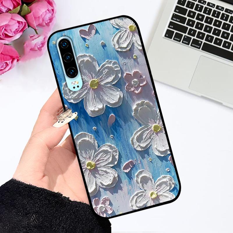 For Huawei P30 Pro Case P 30 Fashion Painted TPU Silicone Soft Phone Cover For Huawei P30 lite Coque Bumper Nova 4e Funda Capa