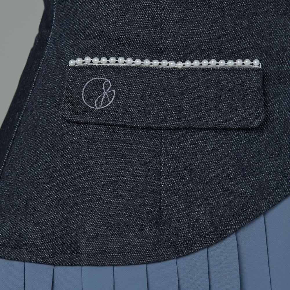 J Jane Heart Shaped Pleated Skirt (Denim)