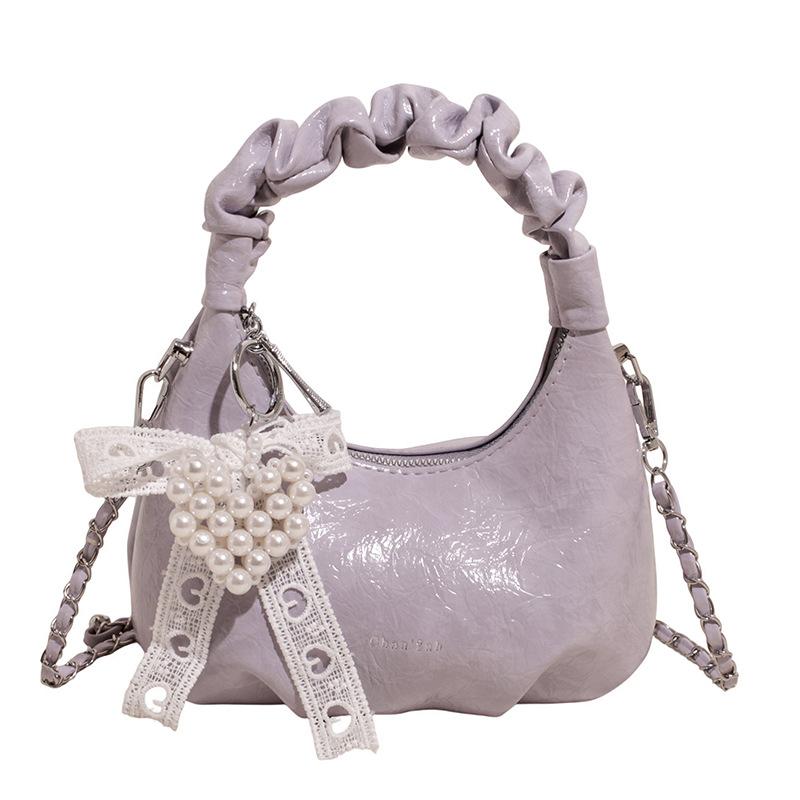 Simple niche portable shell bag women's 2025 summer new high-end chain letter messenger bag