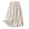 2025 Summer Black and White Polka Dot Tight Waist Casual Versatile Literary Vintage Half-body Skirt