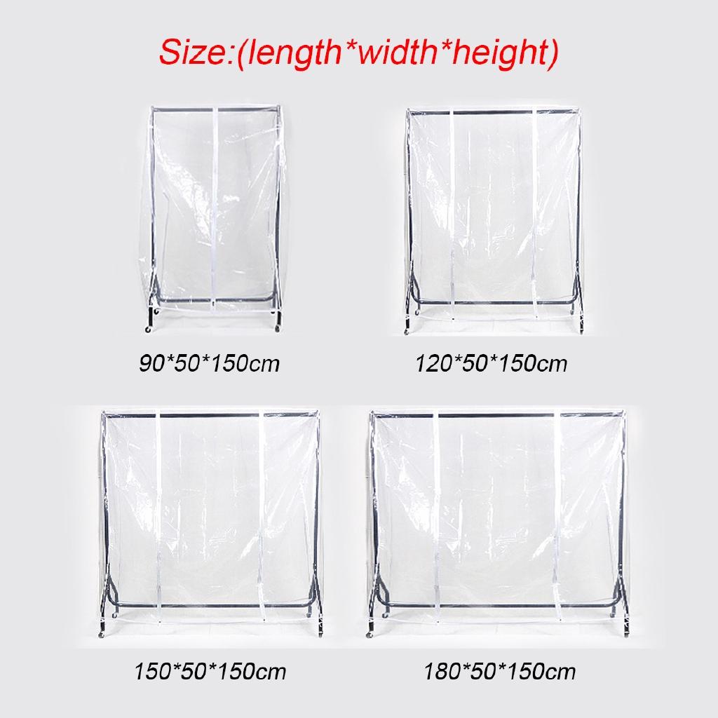 1.8M Household Clothing Rail Cover Coat Garment Dress Suit Bags Clothes Dustproof Hanger Storage Protector Dust Bag