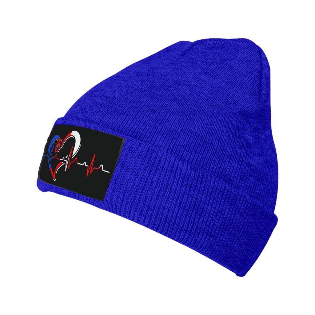 Puerto Rican Heartbeat Unisex Adult Knit Beanie For Unisex Women Warm Snug Hat Cap Knitted Hats