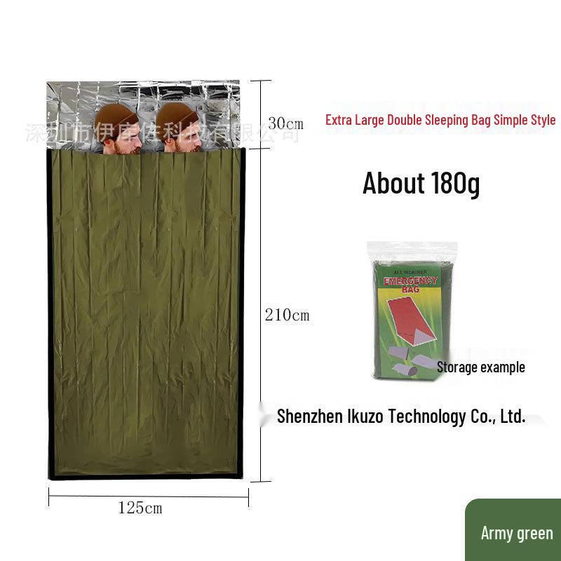 Portable Emergency Survival Sleeping Bag with Multifunctional Insulation for Hiking and Camping