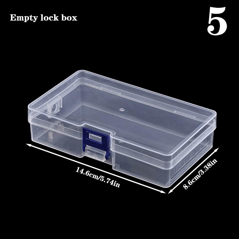 Коробка для хранения ногтей, контейнер для полировки пилки, прямоугольный пластиковый контейнер для макияжа, ручка для рисования ногтей, кисточка, ящик для хранения