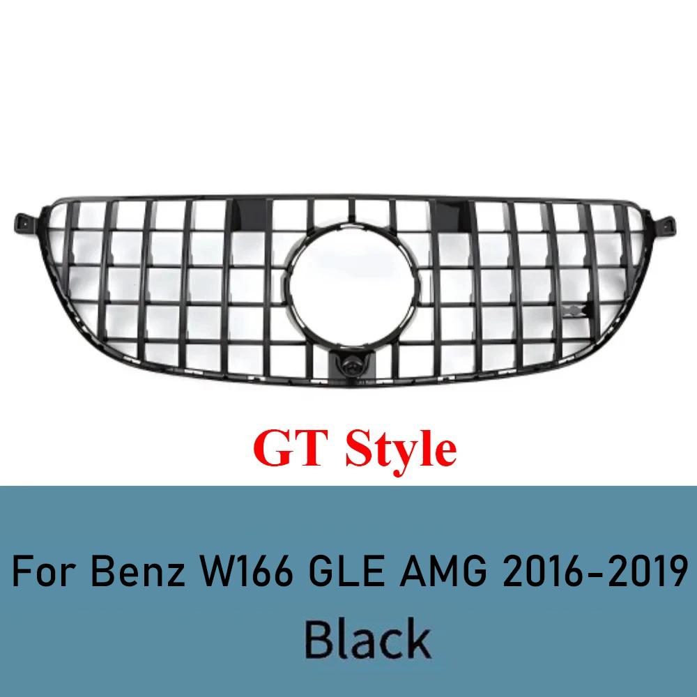 

Решетка переднего бампера для Mercedes GLE AMG W166 2016-2019 стиль GTR ABS черная сетчатая решетка крышка радиатора тюнинг аксессуары