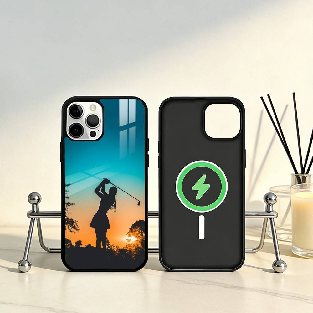 

Golf BALL Phone Case For iPhone17,16,15,14,13,12,11 Plus,Pro Max Magnetic For Magsafe Wireless Charging iPhone12PRO