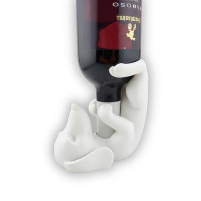 White Dachshund Bottle Holder, Wine/oil Rack, Kitchen Decoration