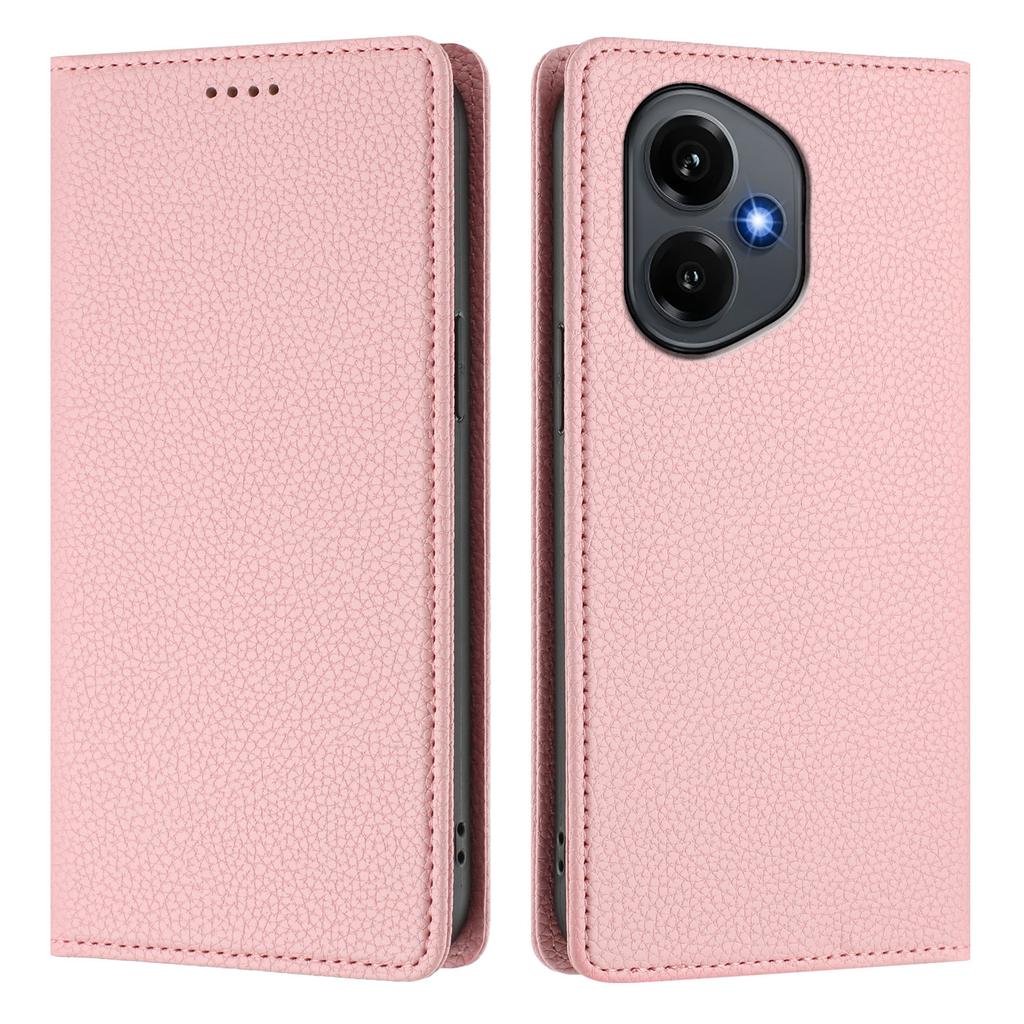 Para Honor 400 5G (Global) Funda Billetera con Bloqueo RFID Cuero con Textura Lichi Cubierta Móvil