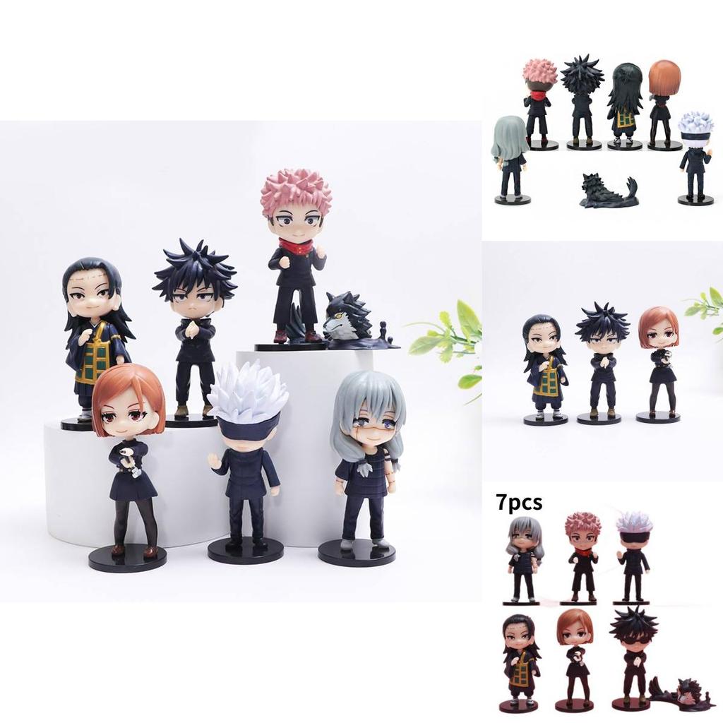 Fun Jujutsu Kaisen Q Version Figures In Pvc Highlighting Gojo Itadori Nobara And Megumi