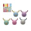 Kids Water Sippy Cup Lid Antler Creative Cartoon Baby Cups with Straws Leakproof Water Bottles Cover Outdoor Childrens Cup Lids