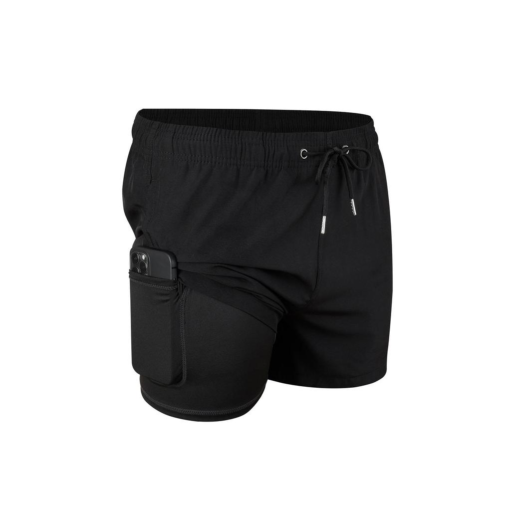 2025 Anti-Embarrassment Men's Double-Layer Beach and Sports Shorts